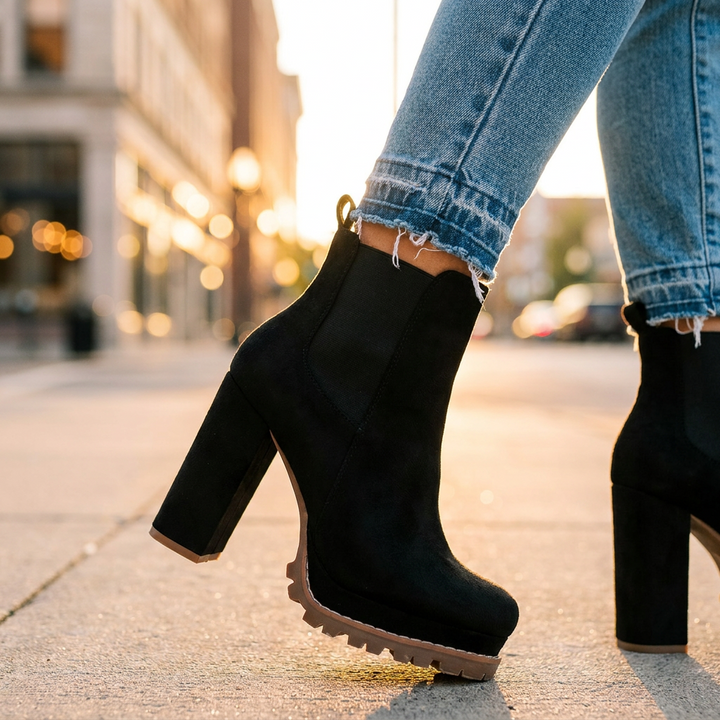 Ivy Block Heel Ankle Boots