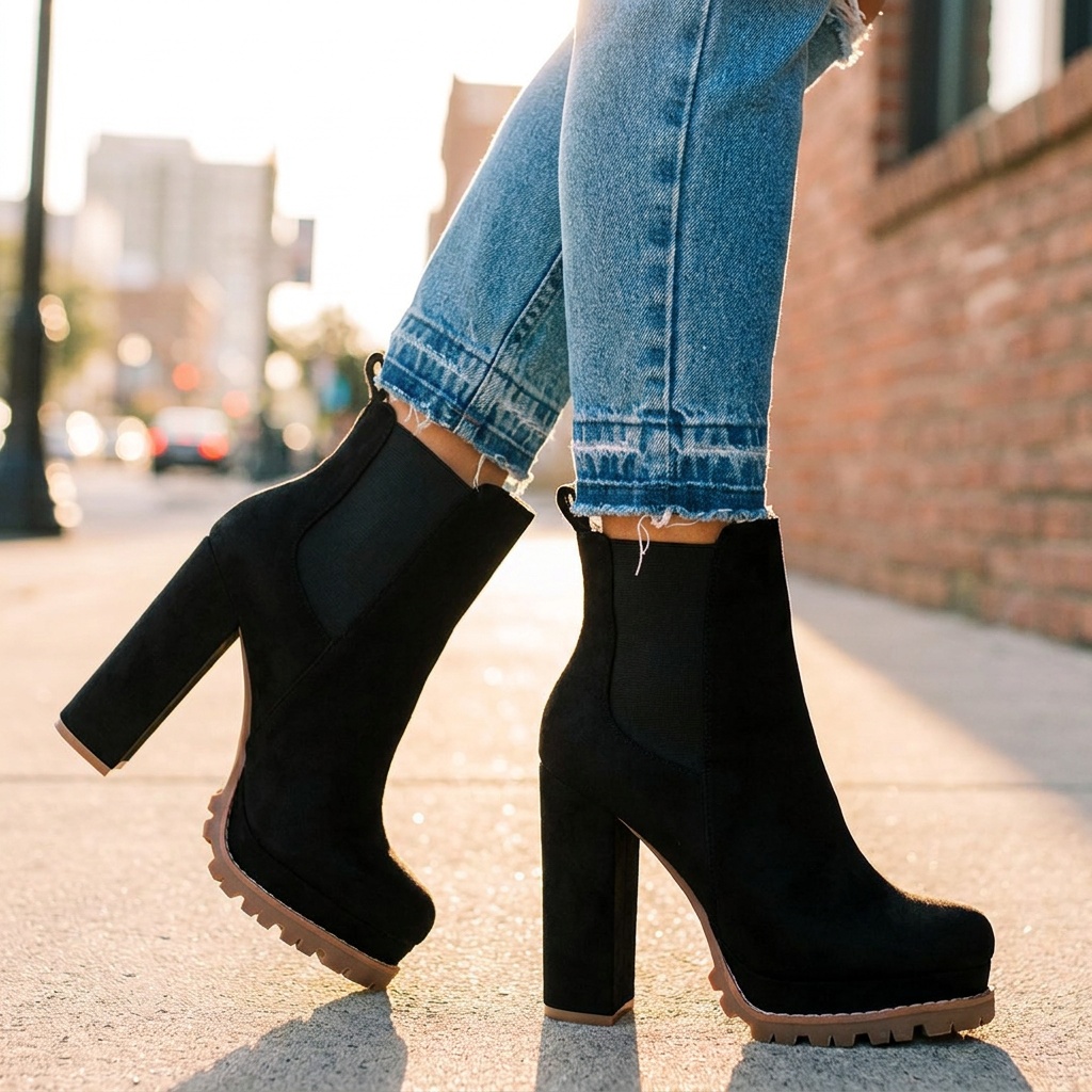 Ivy Block Heel Ankle Boots