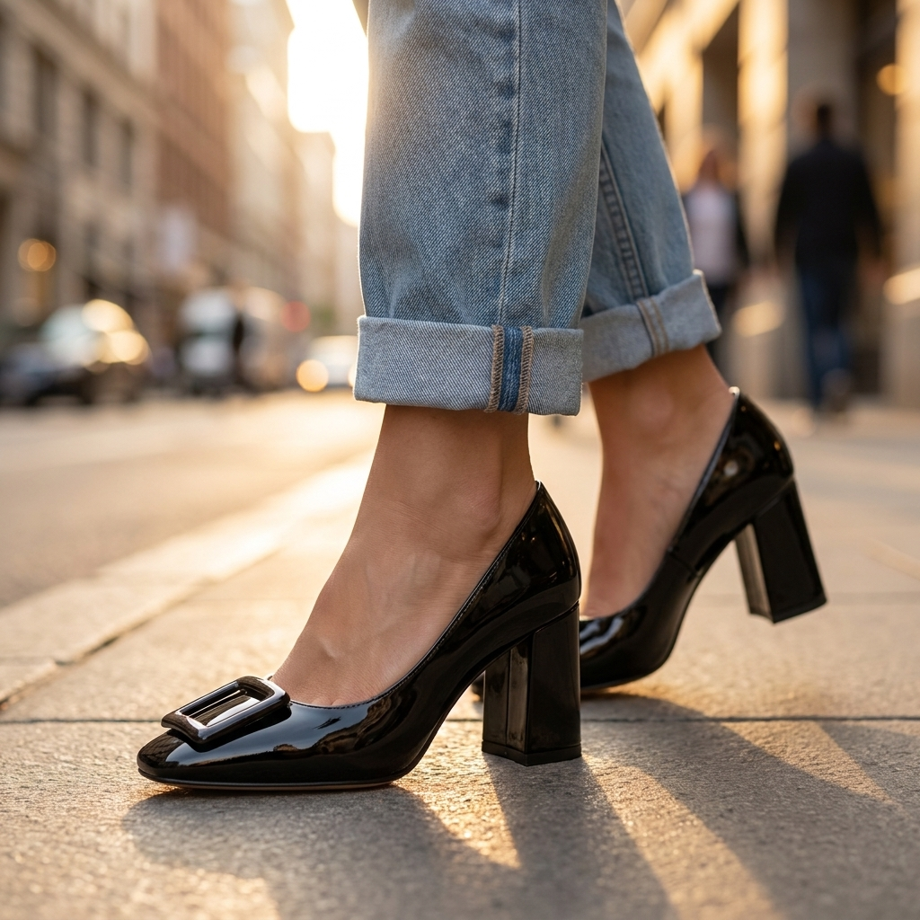 Virelle Elegant Block Heel Shoes