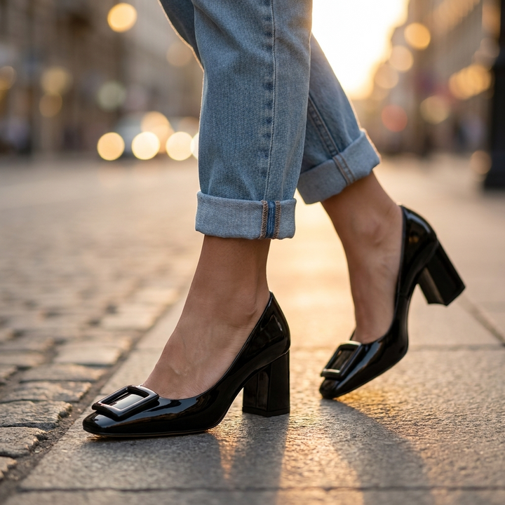 Virelle Elegant Block Heel Shoes