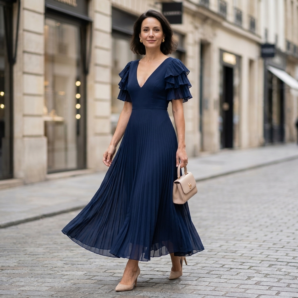 Odelle Pleated Maxi Dress - lifestyle photo