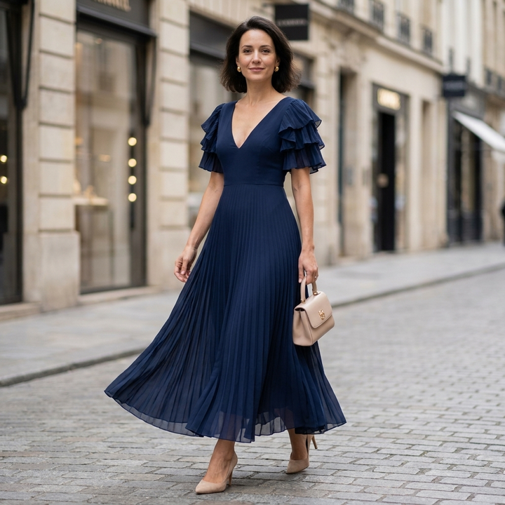 Odelle Pleated Maxi Dress - lifestyle photo