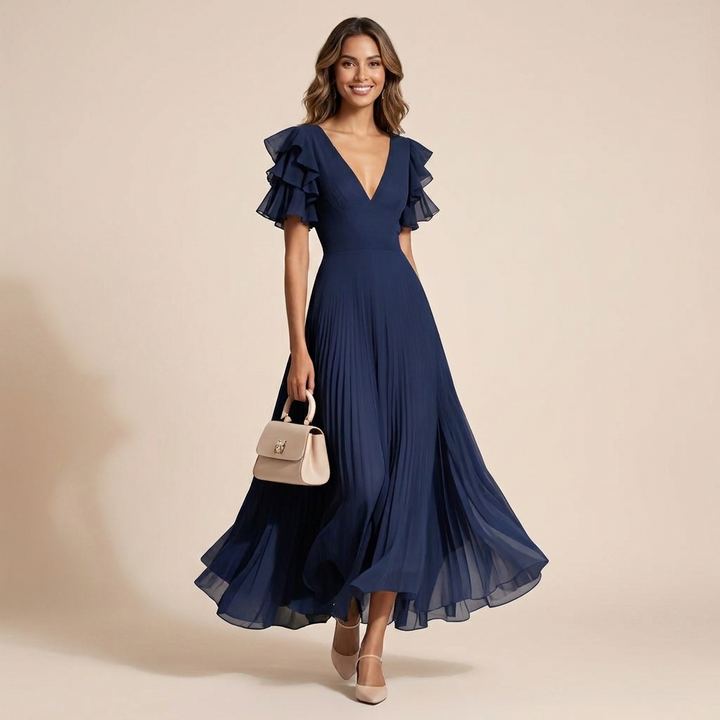 Odelle Pleated Maxi Dress - lifestyle photo