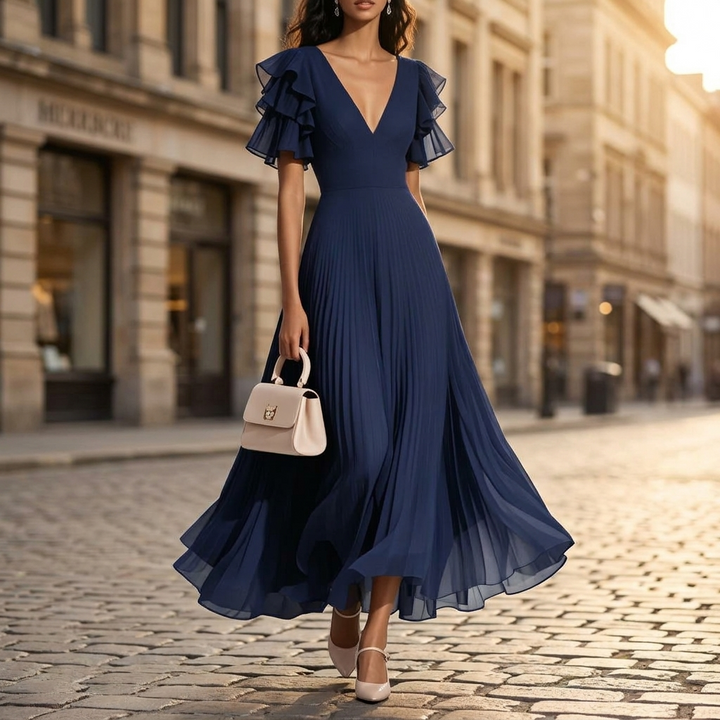 Odelle Pleated Maxi Dress - lifestyle photo