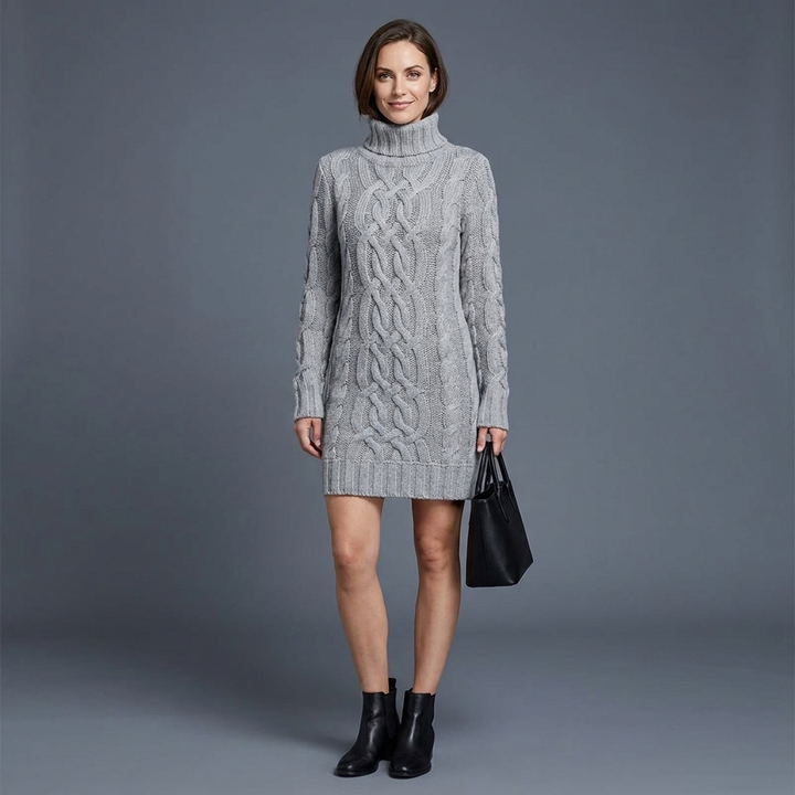 Marlowe Cable Knit Sweater Dress