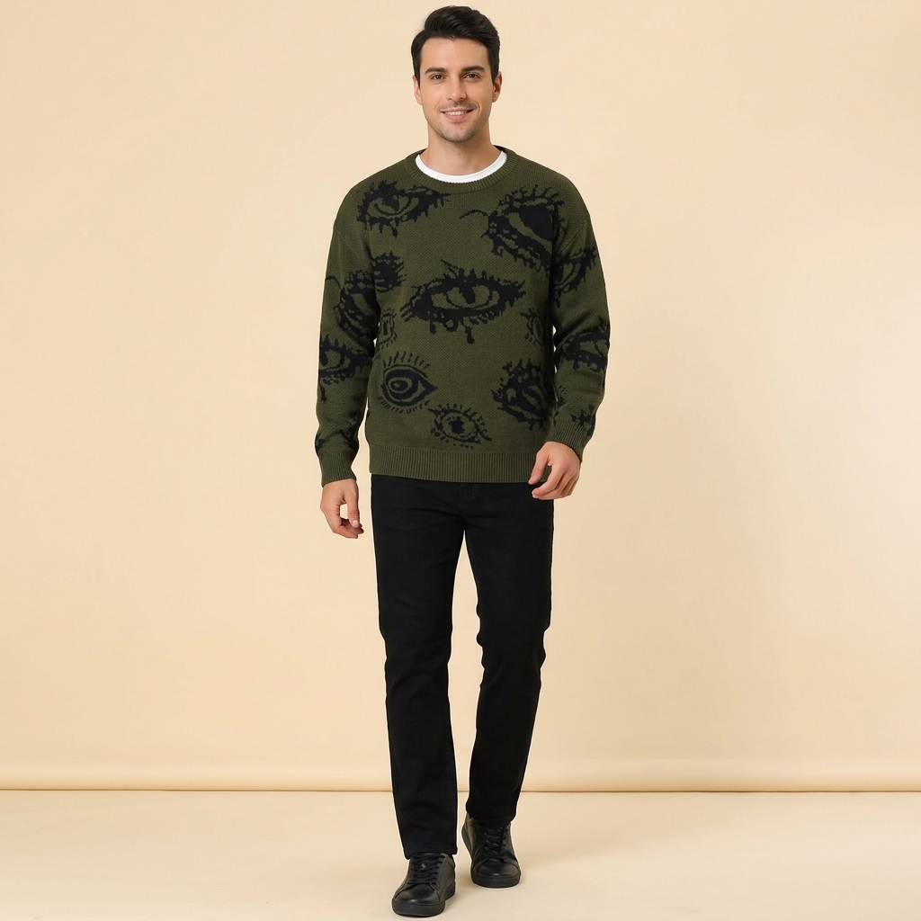 Desmond Jacquard Crew Sweater