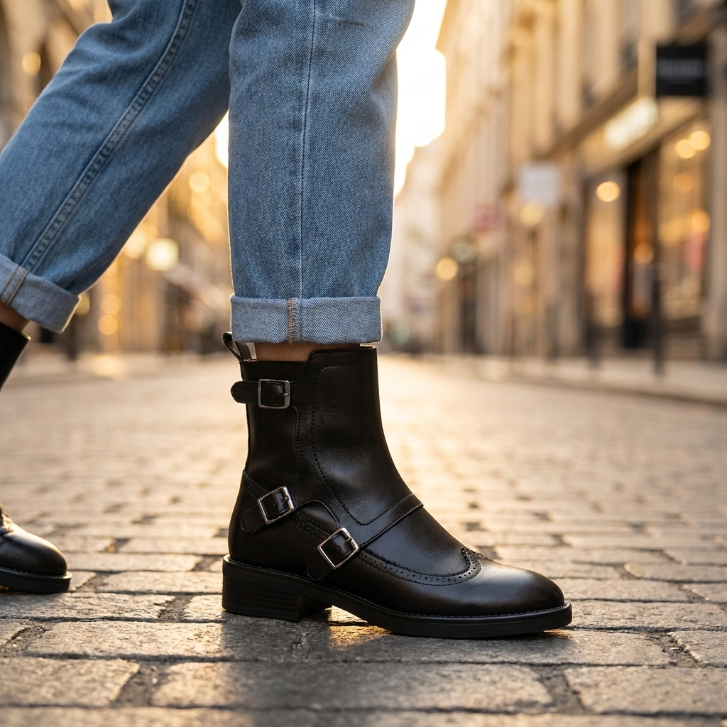 Marlena Buckle Strap Chelsea Boot