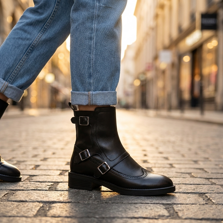 Marlena Buckle Strap Chelsea Boot
