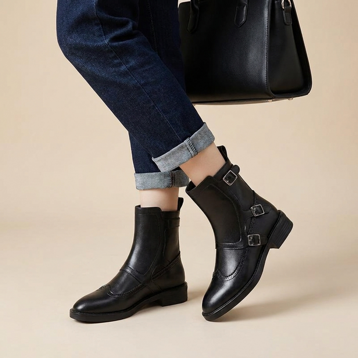 Marlena Buckle Strap Chelsea Boot