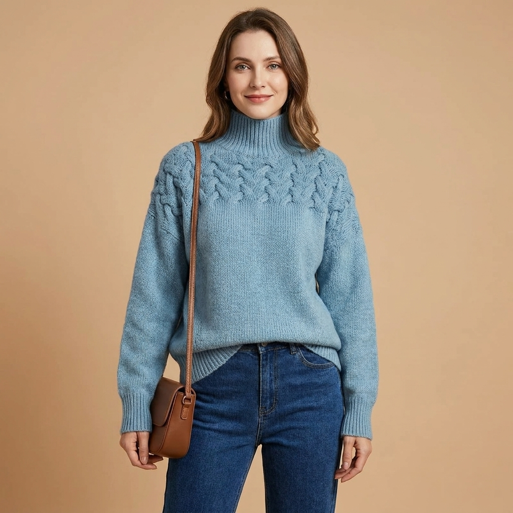 Ainsley Cable Knit Turtleneck