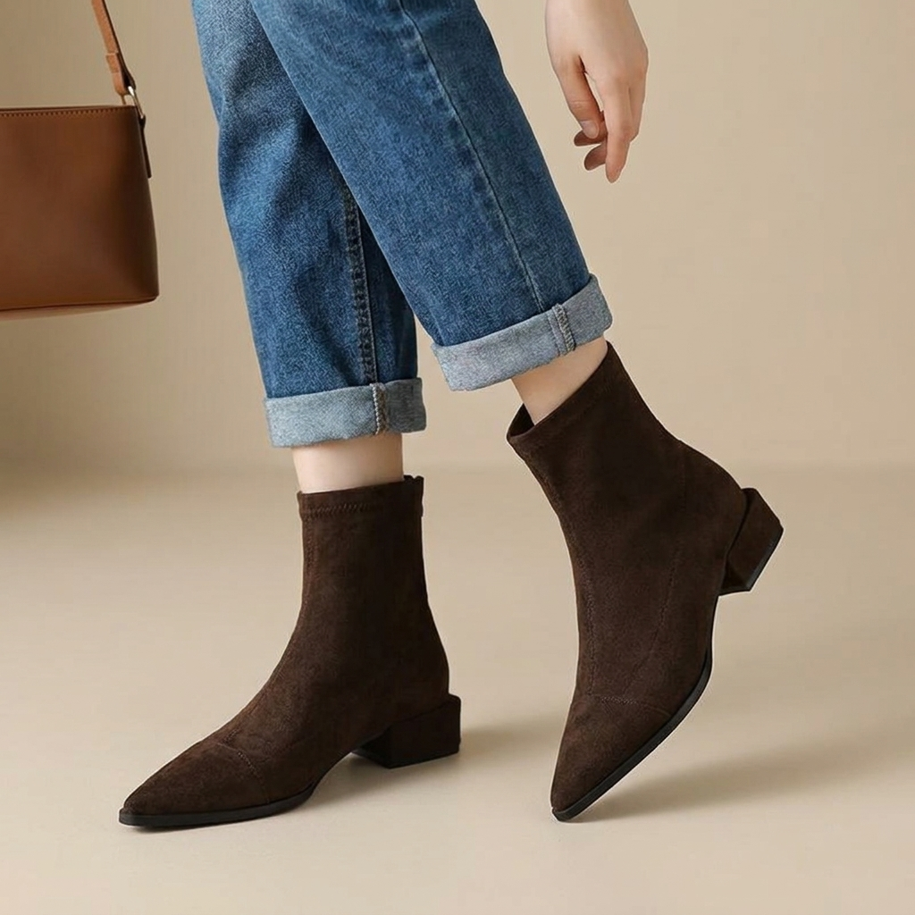 Nessa Pointed Toe Ankle Boots