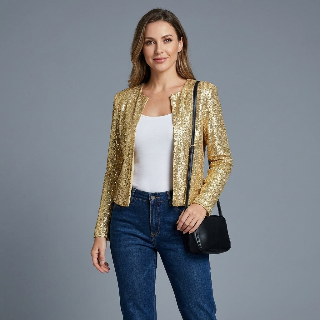 Vivienne Sequin Crop Jacket