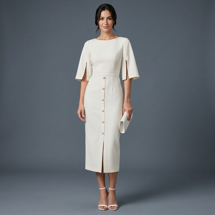 Adair Split Sleeve Midi Dress
