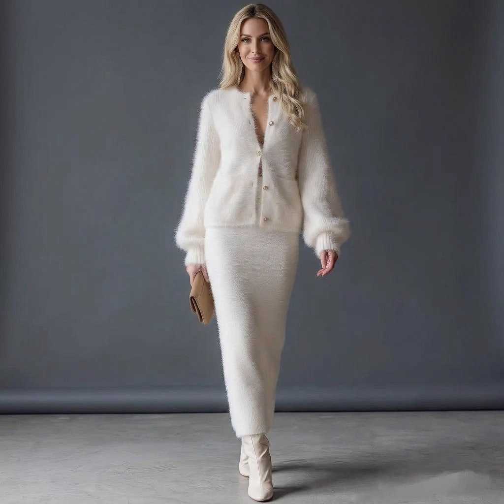 Marielle Button Front Cardigan Set