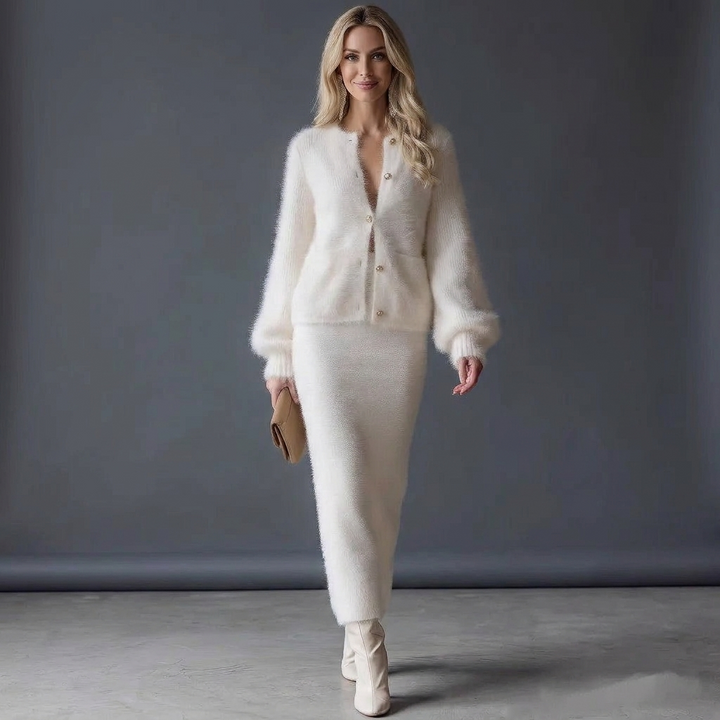 Marielle Button Front Cardigan Set