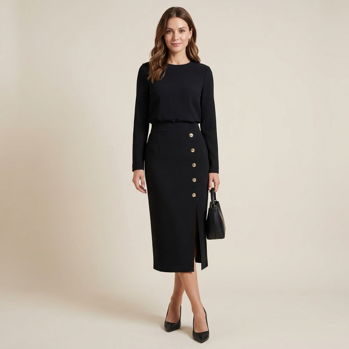 Ariadne Button Front Midi Dress