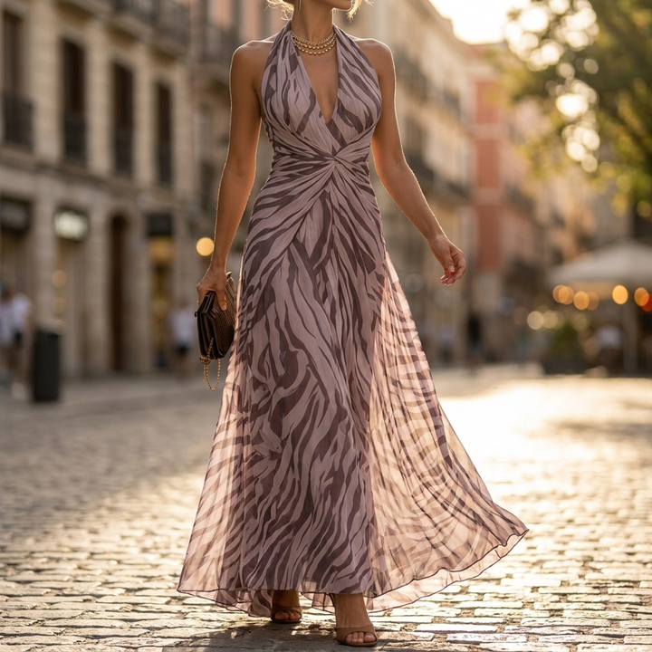 Anais Twisted Waist Maxi Dress