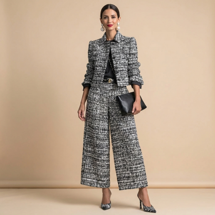 Delphine Notch Lapel Jacket Set