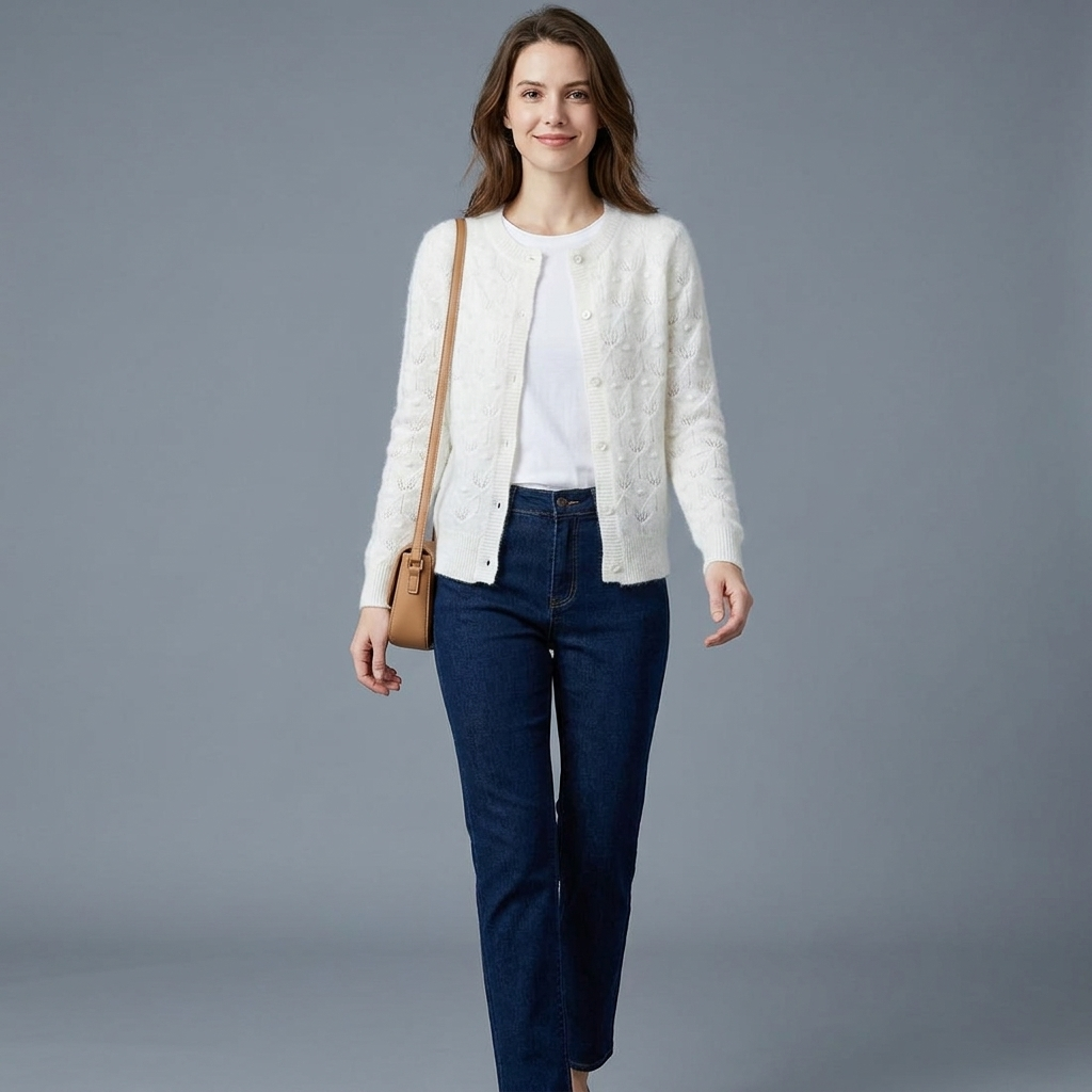 Wilma Jacquard Knit Cardigan