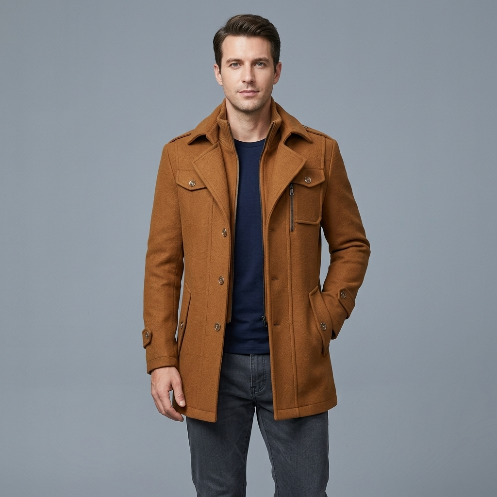 Wallace Double Collar Wool Coat
