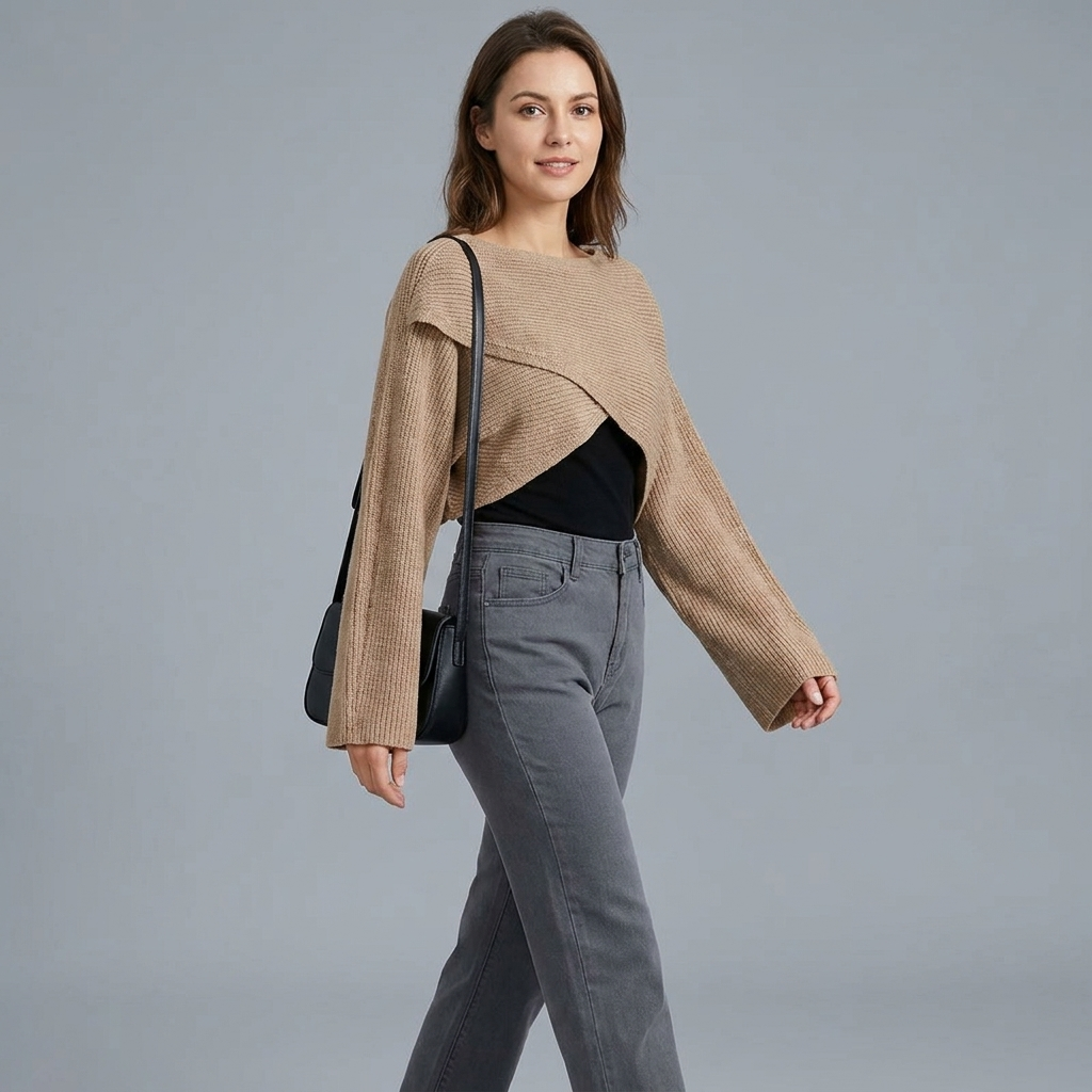 Marisela Crisscross Crop Sweater