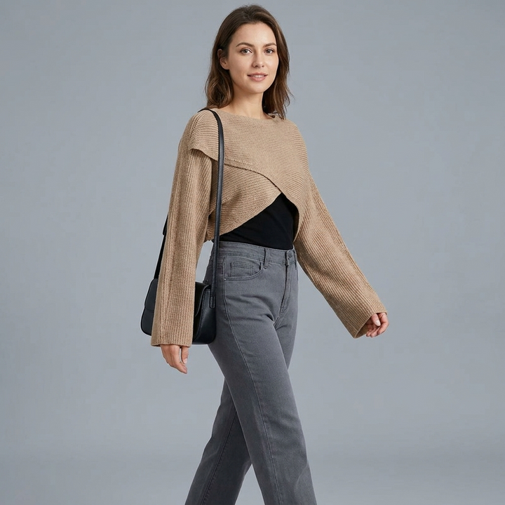 Marisela Crisscross Crop Sweater