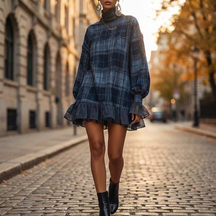 Josette Lantern Sleeve Mini Dress
