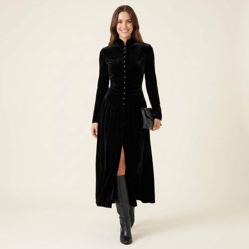 Seraphina Button Front Maxi Dress