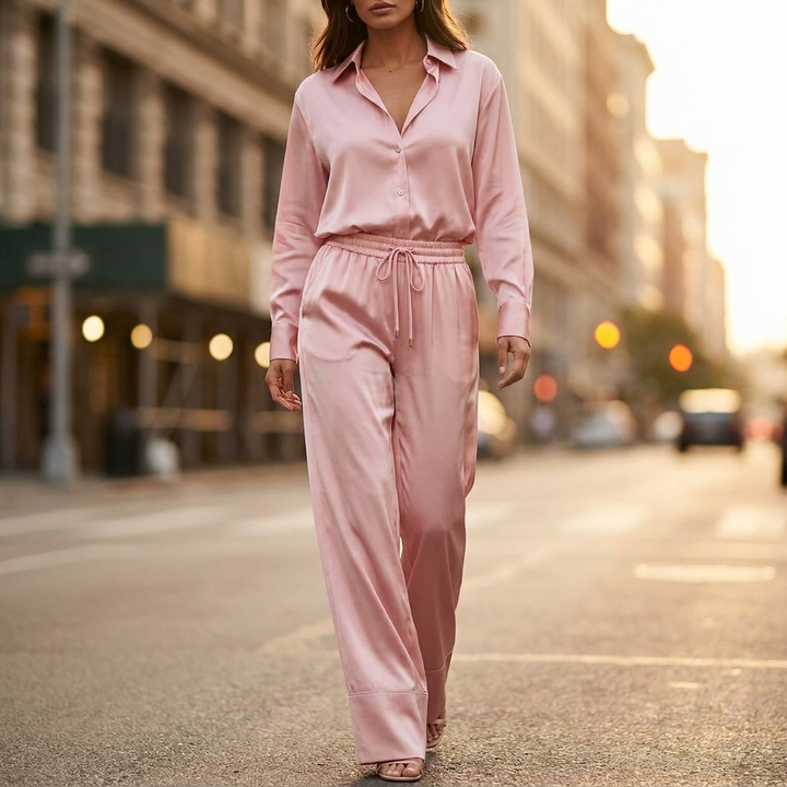 Isla Drawstring Waist Two Piece Set