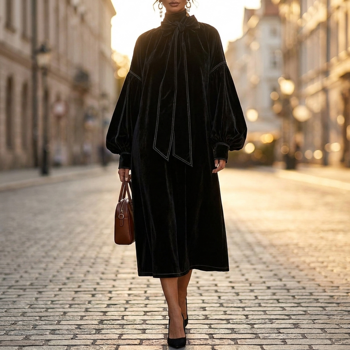 Rosemary Bow Tie Maxi Dress