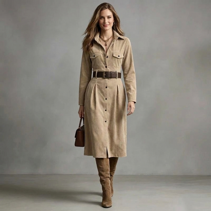 Teodora Belted Shirt Dress