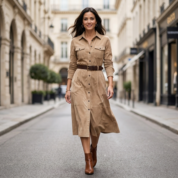 Teodora Belted Shirt Dress