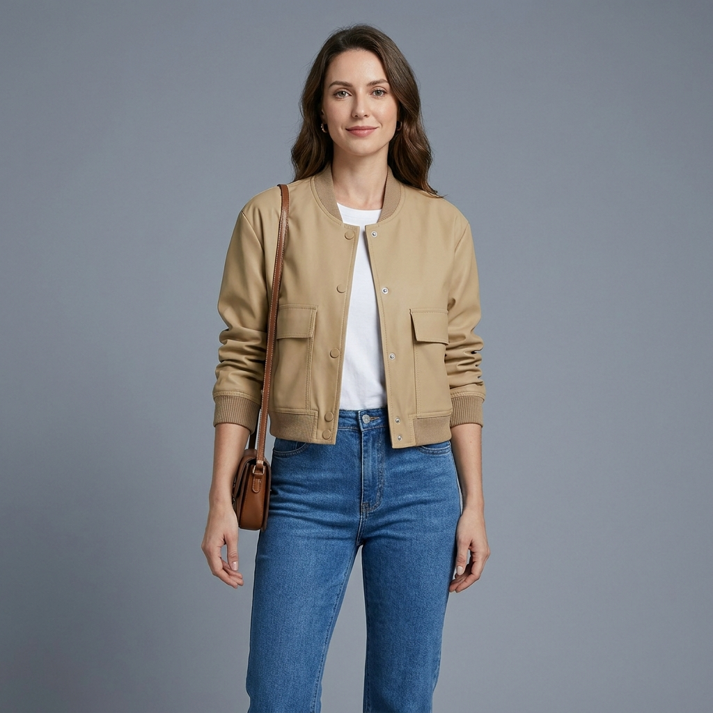 Corrine Cropped Bomber Jacket
