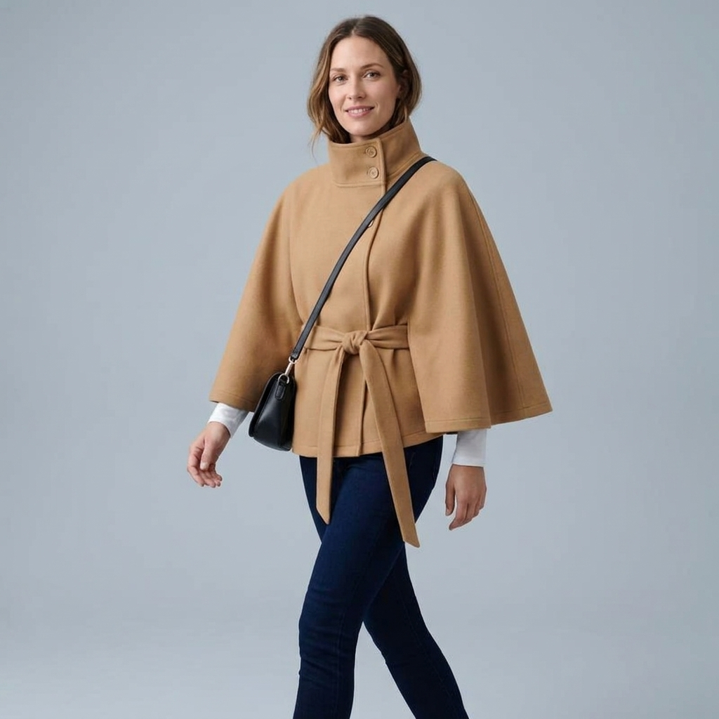 Verity Belted Cape Jacket