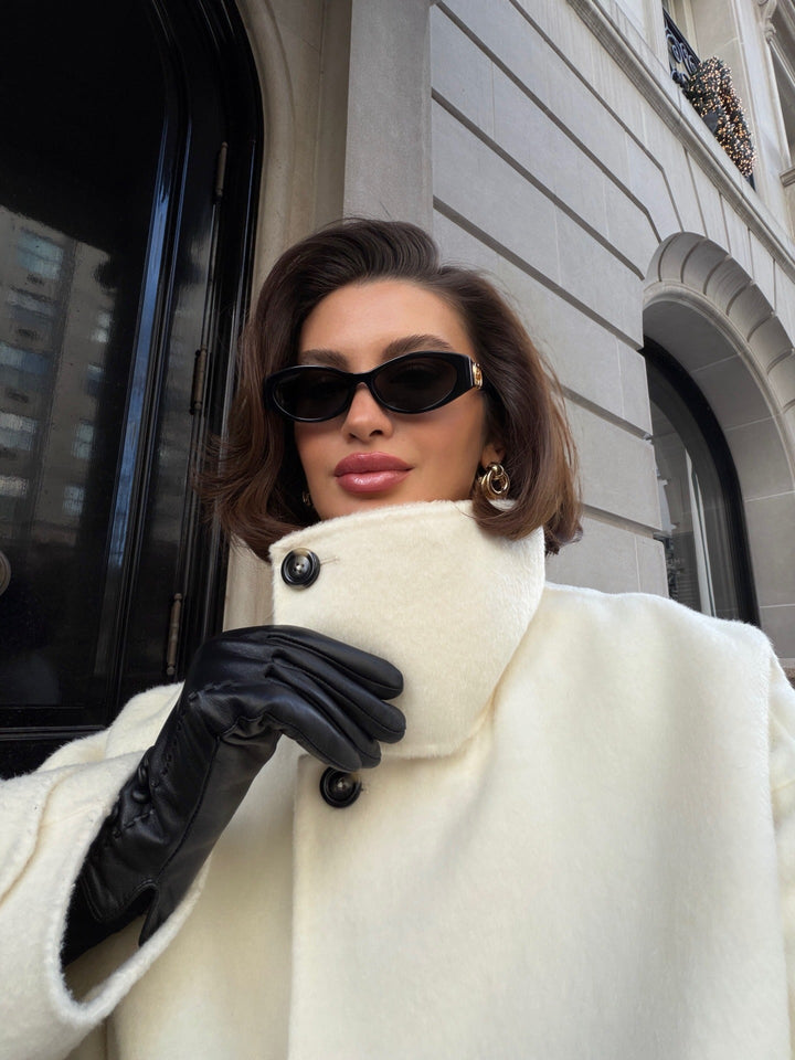 Frenchie Ivory Long Coat