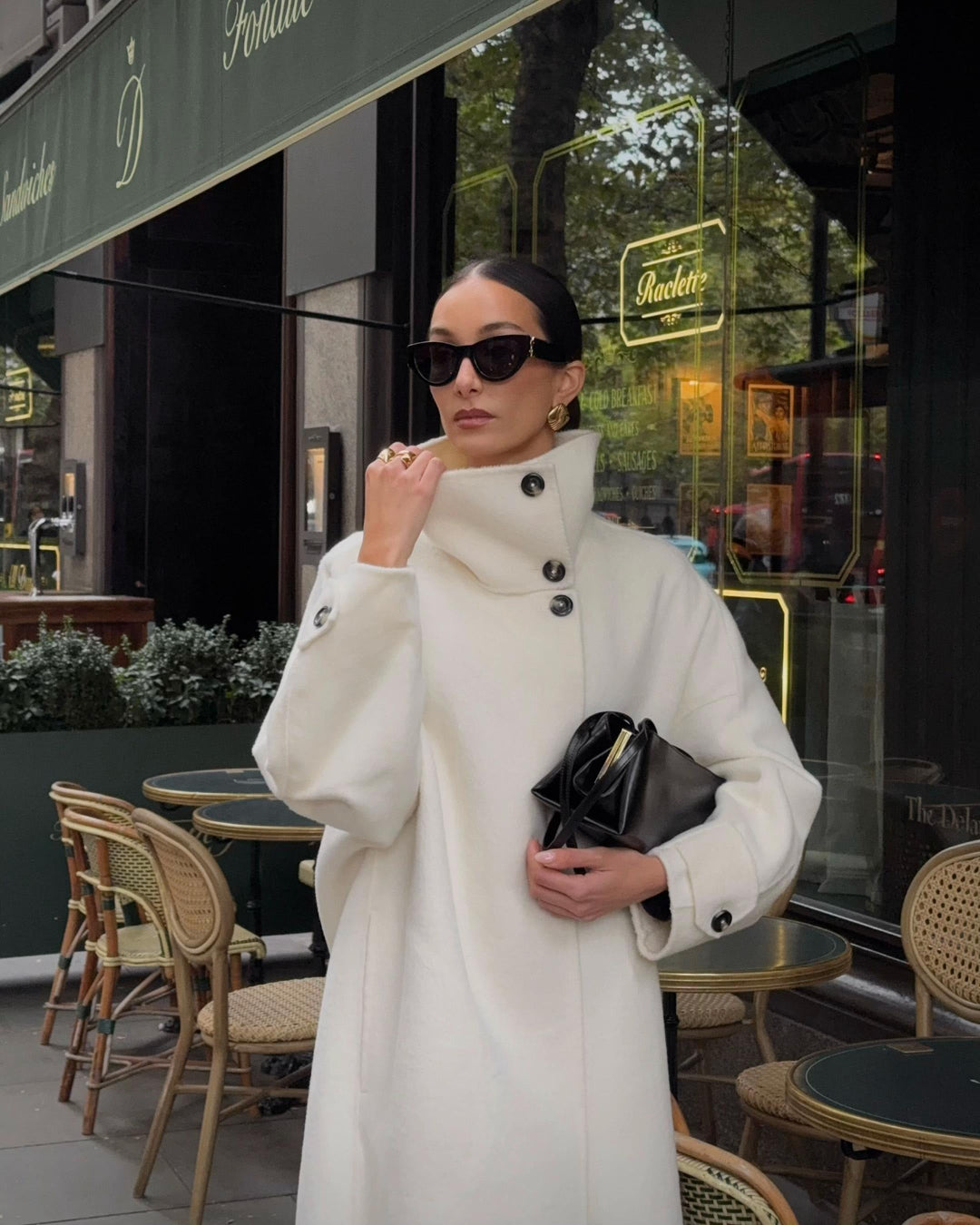 Frenchie Ivory Long Coat