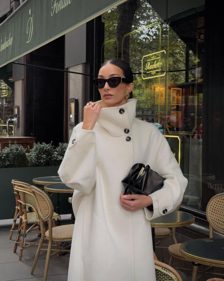 Frenchie Ivory Long Coat