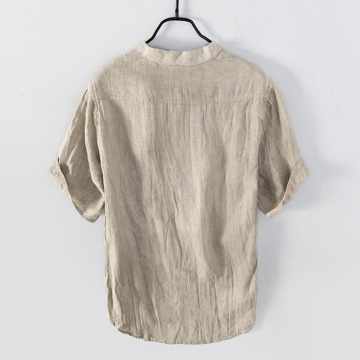 Rylan Half Button Stand Collar Shirt