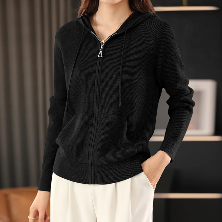 Raina Ribbed Hood Cardigan