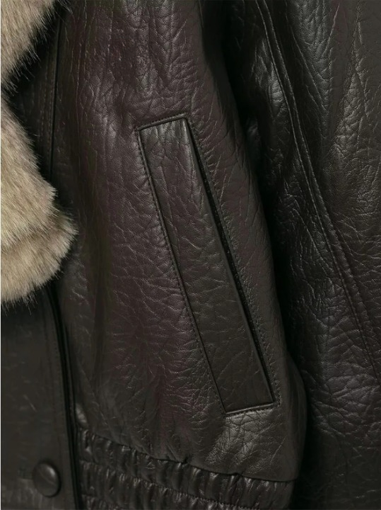 Soerana Faux Leather Jacket