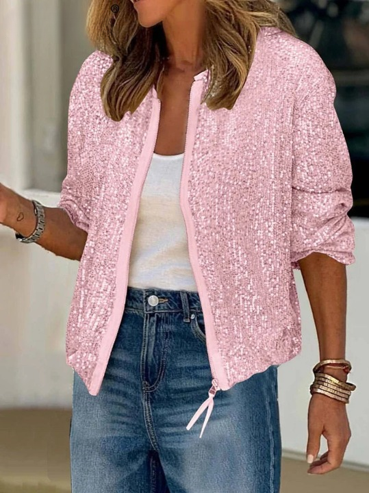 Vesper Sequin Bomber Jacket