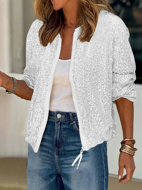 Vesper Sequin Bomber Jacket
