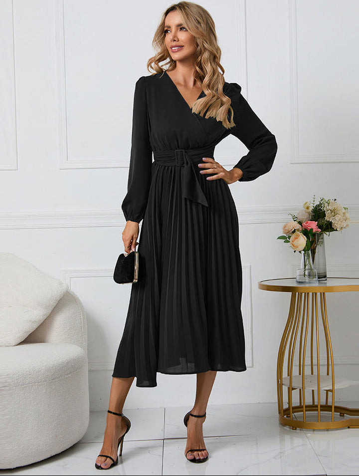 Mirabella Long Sleeve Midi Wedding Guest Dress