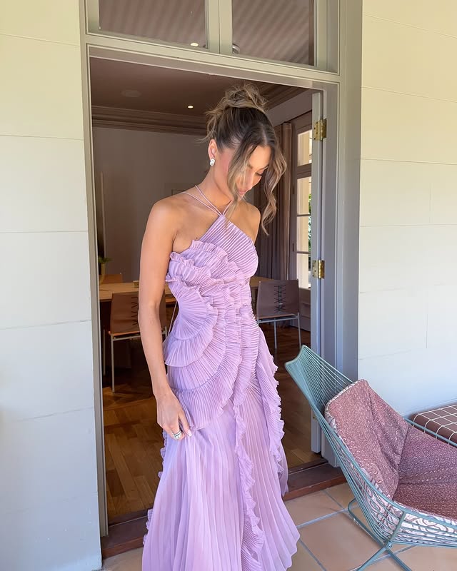 Jessalyn One Shoulder Maxi Wedding Guest Dress